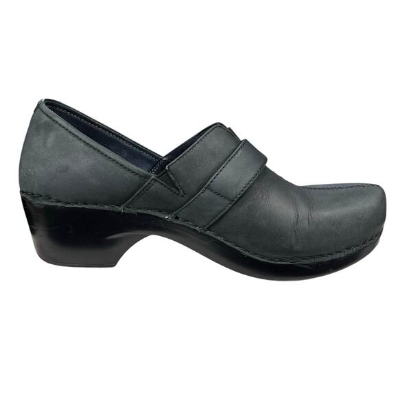 Dansko Women’s Tamara Grey Black Nubuck Slip On Clogs Size 40 US 9.5/10 - Picture 4 of 11